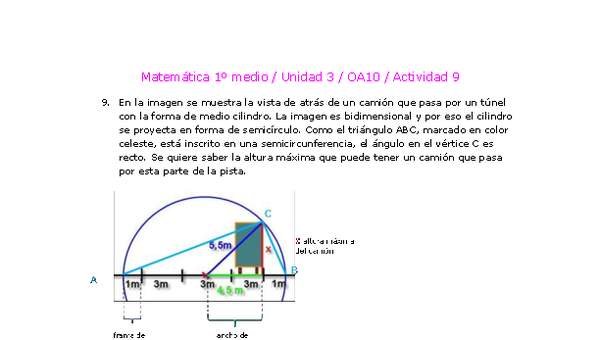 Matemática 1 medio-Unidad 3-OA10-Actividad 9 Matemática 1 medio-Unidad 3-OA10-Actividad 9