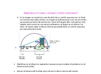 Matemática 1 medio-Unidad 3-OA10-Actividad 9 Matemática 1 medio-Unidad 3-OA10-Actividad 9