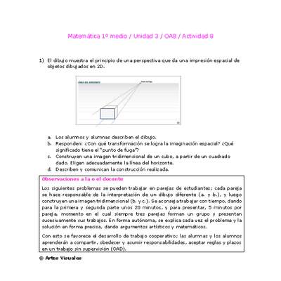 Matemática 1 medio-Unidad 3-OA8-Actividad 8 Matemática 1 medio-Unidad 3-OA8-Actividad 8