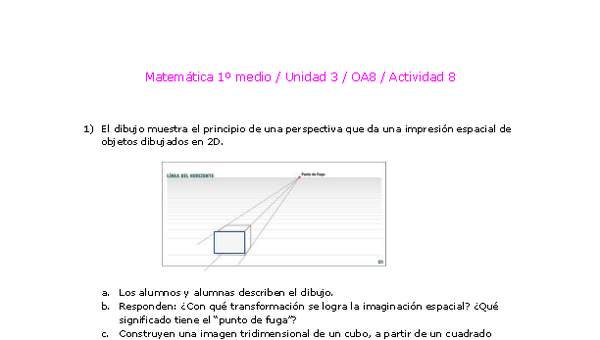 Matemática 1 medio-Unidad 3-OA8-Actividad 8 Matemática 1 medio-Unidad 3-OA8-Actividad 8