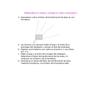 Matemática 1 medio-Unidad 3-OA8-Actividad 9 Matemática 1 medio-Unidad 3-OA8-Actividad 9