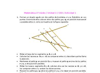 Matemática 1 medio-Unidad 3-OA9-Actividad 1 Matemática 1 medio-Unidad 3-OA9-Actividad 1