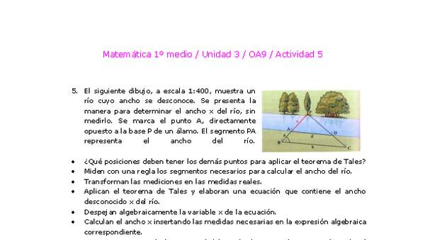 Matemática 1 medio-Unidad 3-OA9-Actividad 5 Matemática 1 medio-Unidad 3-OA9-Actividad 5