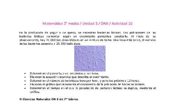 Matemática 2 medio-Unidad 3-OA6-Actividad 10 Matemática 2 medio-Unidad 3-OA6-Actividad 10