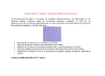Matemática 2 medio-Unidad 3-OA6-Actividad 10 Matemática 2 medio-Unidad 3-OA6-Actividad 10