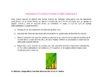 Matemática 2 medio-Unidad 3-OA6-Actividad 2 Matemática 2 medio-Unidad 3-OA6-Actividad 2