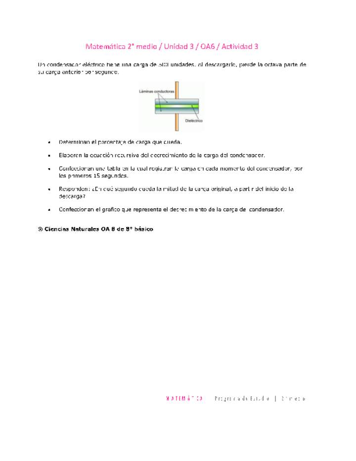 Matemática 2 medio-Unidad 3-OA6-Actividad 3 Matemática 2 medio-Unidad 3-OA6-Actividad 3