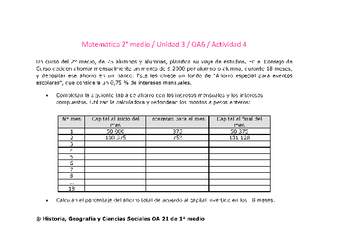 Matemática 2 medio-Unidad 3-OA6-Actividad 4 Matemática 2 medio-Unidad 3-OA6-Actividad 4