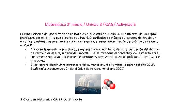 Matemática 2 medio-Unidad 3-OA6-Actividad 6 Matemática 2 medio-Unidad 3-OA6-Actividad 6