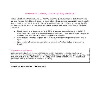 Matemática 2 medio-Unidad 3-OA6-Actividad 7 Matemática 2 medio-Unidad 3-OA6-Actividad 7