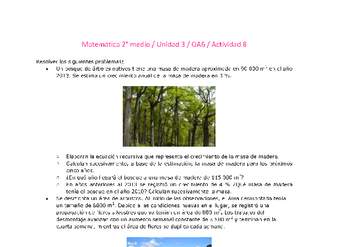 Matemática 2 medio-Unidad 3-OA6-Actividad 8 Matemática 2 medio-Unidad 3-OA6-Actividad 8