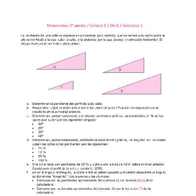Matemática 2 medio-Unidad 3-OA8-Actividad 1 Matemática 2 medio-Unidad 3-OA8-Actividad 1