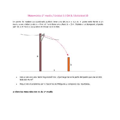 Matemática 2 medio-Unidad 3-OA8-Actividad 10 Matemática 2 medio-Unidad 3-OA8-Actividad 10