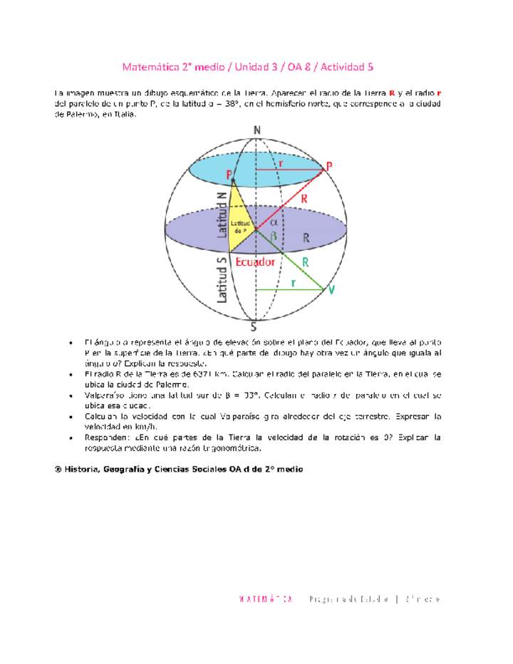 Matemática 2 medio-Unidad 3-OA8-Actividad 5 Matemática 2 medio-Unidad 3-OA8-Actividad 5