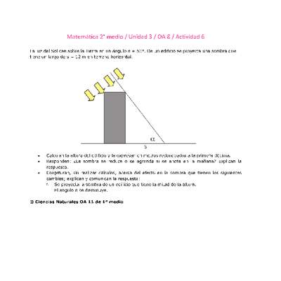 Matemática 2 medio-Unidad 3-OA8-Actividad 6 Matemática 2 medio-Unidad 3-OA8-Actividad 6