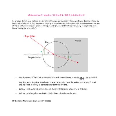 Matemática 2 medio-Unidad 3-OA8-Actividad 8 Matemática 2 medio-Unidad 3-OA8-Actividad 8