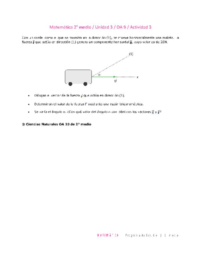 Matemática 2 medio-Unidad 3-OA9-Actividad 3 Matemática 2 medio-Unidad 3-OA9-Actividad 3