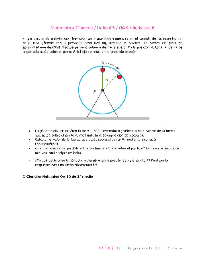 Matemática 2 medio-Unidad 3-OA9-Actividad 6 Matemática 2 medio-Unidad 3-OA9-Actividad 6