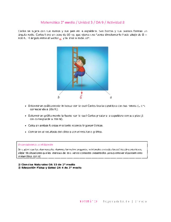 Matemática 2 medio-Unidad 3-OA9-Actividad 8 Matemática 2 medio-Unidad 3-OA9-Actividad 8