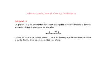 Artes Musicales 1 medio-Unidad 3-OA3;5-Actividad 11 Artes Musicales 1 medio-Unidad 3-OA3;5-Actividad 11