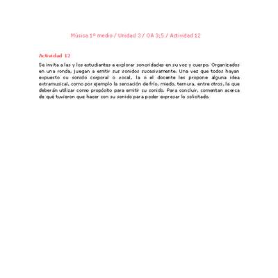 Artes Musicales 1 medio-Unidad 3-OA3;5-Actividad 12 Artes Musicales 1 medio-Unidad 3-OA3;5-Actividad 12