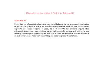 Artes Musicales 1 medio-Unidad 3-OA3;5-Actividad 12 Artes Musicales 1 medio-Unidad 3-OA3;5-Actividad 12