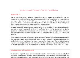Artes Musicales 1 medio-Unidad 3-OA3;5-Actividad 14 Artes Musicales 1 medio-Unidad 3-OA3;5-Actividad 14