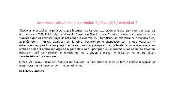 Artes Musicales 2 medio-Unidad 3-OA1;2;7-Actividad 2 Artes Musicales 2 medio-Unidad 3-OA1;2;7-Actividad 2