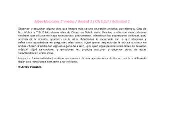 Artes Musicales 2 medio-Unidad 3-OA1;2;7-Actividad 2 Artes Musicales 2 medio-Unidad 3-OA1;2;7-Actividad 2