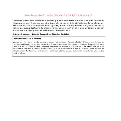 Artes Musicales 2 medio-Unidad 3-OA1;2;7-Actividad 6 Artes Musicales 2 medio-Unidad 3-OA1;2;7-Actividad 6