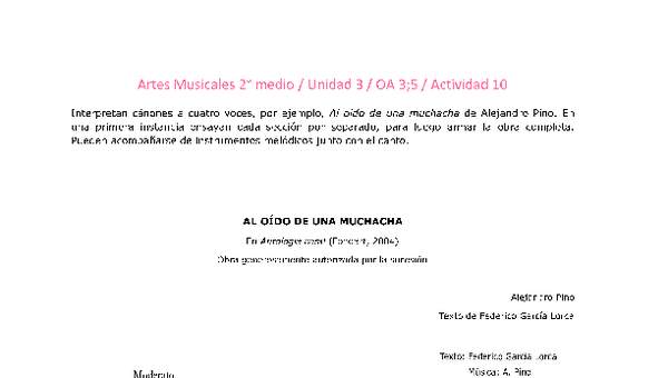 Artes Musicales 2 medio-Unidad 3-OA3;5-Actividad 10 Artes Musicales 2 medio-Unidad 3-OA3;5-Actividad 10