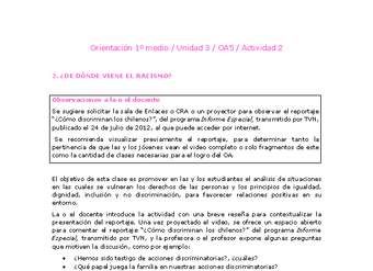Orientación 1 medio-Unidad 3-OA5-Actividad 2 Orientación 1 medio-Unidad 3-OA5-Actividad 2