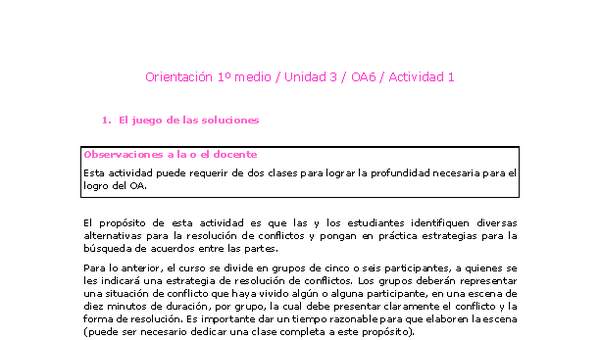Orientación 1 medio-Unidad 3-OA6-Actividad 1 Orientación 1 medio-Unidad 3-OA6-Actividad 1