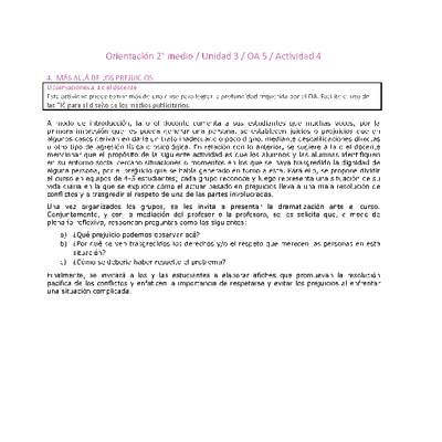 Orientación 2 medio-Unidad 3-OA5-Actividad 4 Orientación 2 medio-Unidad 3-OA5-Actividad 4