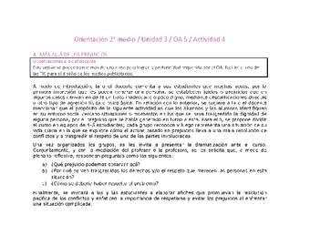 Orientación 2 medio-Unidad 3-OA5-Actividad 4 Orientación 2 medio-Unidad 3-OA5-Actividad 4