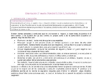Orientación 2 medio-Unidad 3-OA5-Actividad 5 Orientación 2 medio-Unidad 3-OA5-Actividad 5