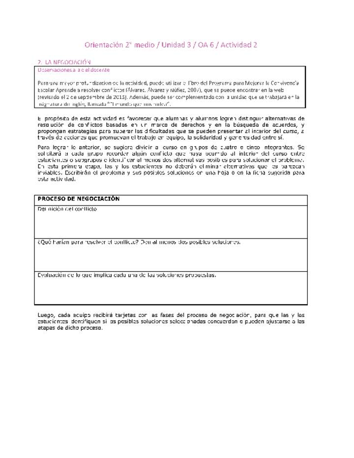 Orientación 2 medio-Unidad 3-OA6-Actividad 2 Orientación 2 medio-Unidad 3-OA6-Actividad 2