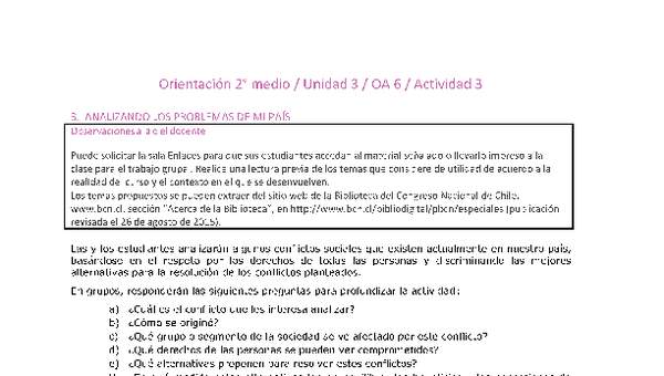 Orientación 2 medio-Unidad 3-OA6-Actividad 3 Orientación 2 medio-Unidad 3-OA6-Actividad 3