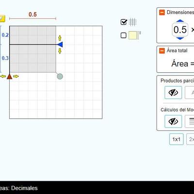Modelo de Áreas: Decimales Modelo de Áreas: Decimales