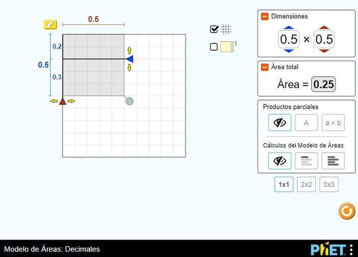 Modelo de Áreas: Decimales Modelo de Áreas: Decimales