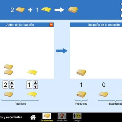 Reactivos, productos y excedentes Reactivos, productos y excedentes