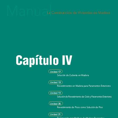 Manual La construcción de viviendas en madera. Capítulo 4: Terminaciones. Manual La construcción de viviendas en madera. Capítulo 4: Terminaciones.