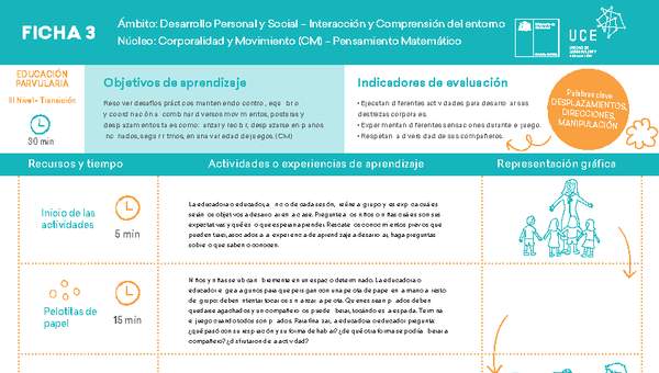 ED NT  Ficha N° 03 Movimiento en 15 minutos ED NT  Ficha N° 03 Movimiento en 15 minutos