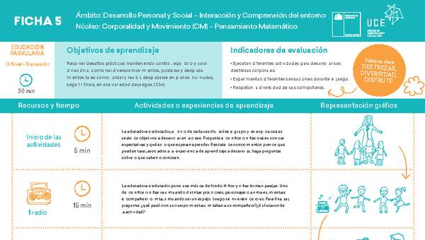 ED NT  Ficha N° 05 Movimiento en 15 minutos ED NT  Ficha N° 05 Movimiento en 15 minutos
