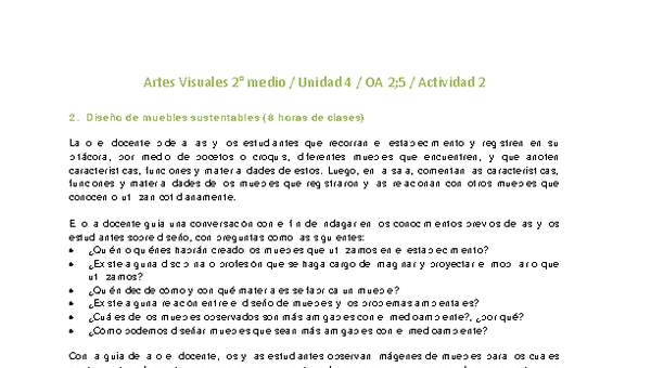 Artes Visuales 2 medio-Unidad 4-OA2;5-Actividad 2 Artes Visuales 2 medio-Unidad 4-OA2;5-Actividad 2