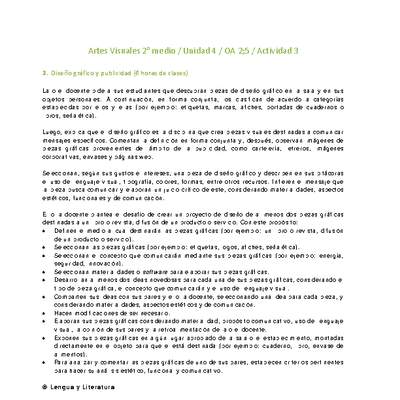 Artes Visuales 2 medio-Unidad 4-OA2;5-Actividad 3 Artes Visuales 2 medio-Unidad 4-OA2;5-Actividad 3