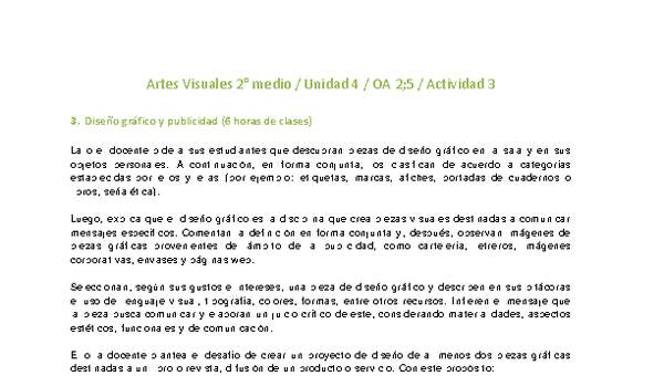 Artes Visuales 2 medio-Unidad 4-OA2;5-Actividad 3 Artes Visuales 2 medio-Unidad 4-OA2;5-Actividad 3
