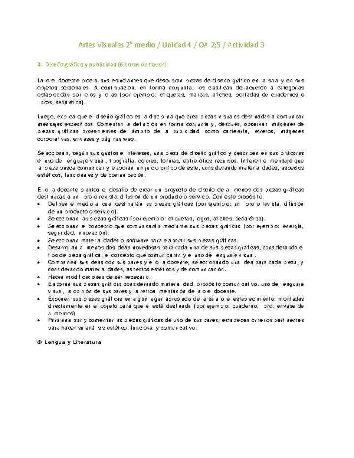 Artes Visuales 2 medio-Unidad 4-OA2;5-Actividad 3 Artes Visuales 2 medio-Unidad 4-OA2;5-Actividad 3