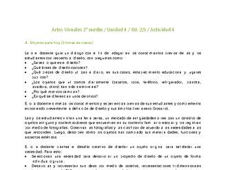 Artes Visuales 2 medio-Unidad 4-OA2;5-Actividad 4 Artes Visuales 2 medio-Unidad 4-OA2;5-Actividad 4