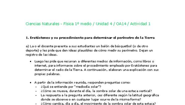Ciencias Naturales 1 medio-Unidad 4-OA14-Actividad 1 Ciencias Naturales 1 medio-Unidad 4-OA14-Actividad 1